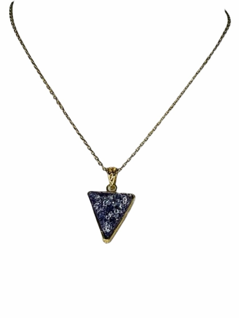 10/$25🦋 T&J Designs Purple Triangle Druzy Necklace